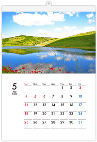 プラホルダー付き壁掛けカレンダー（13ページ）
