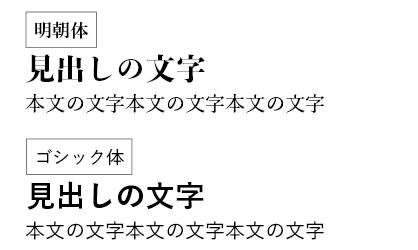 フォントの違い
