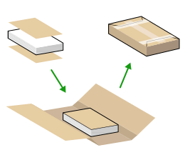 A2を折らずにダンボールで挟み、包んで送る