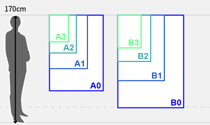 B2サイズと人物比較