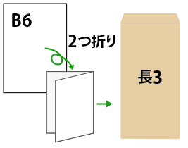 B5を長4封筒で送る