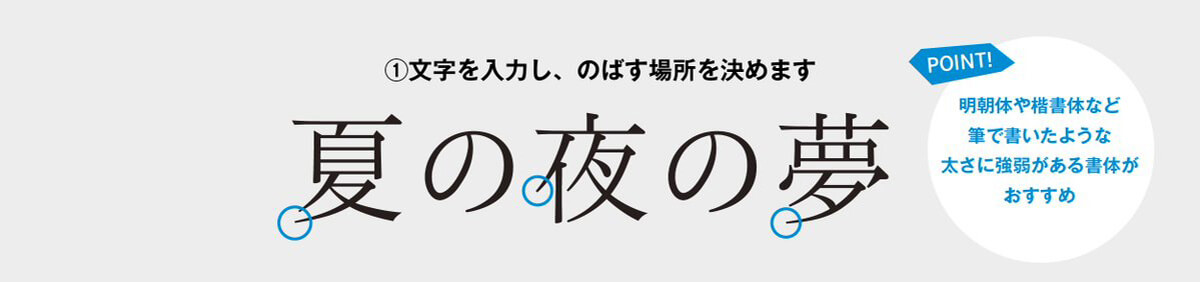 カリグラフィー風文字：その1